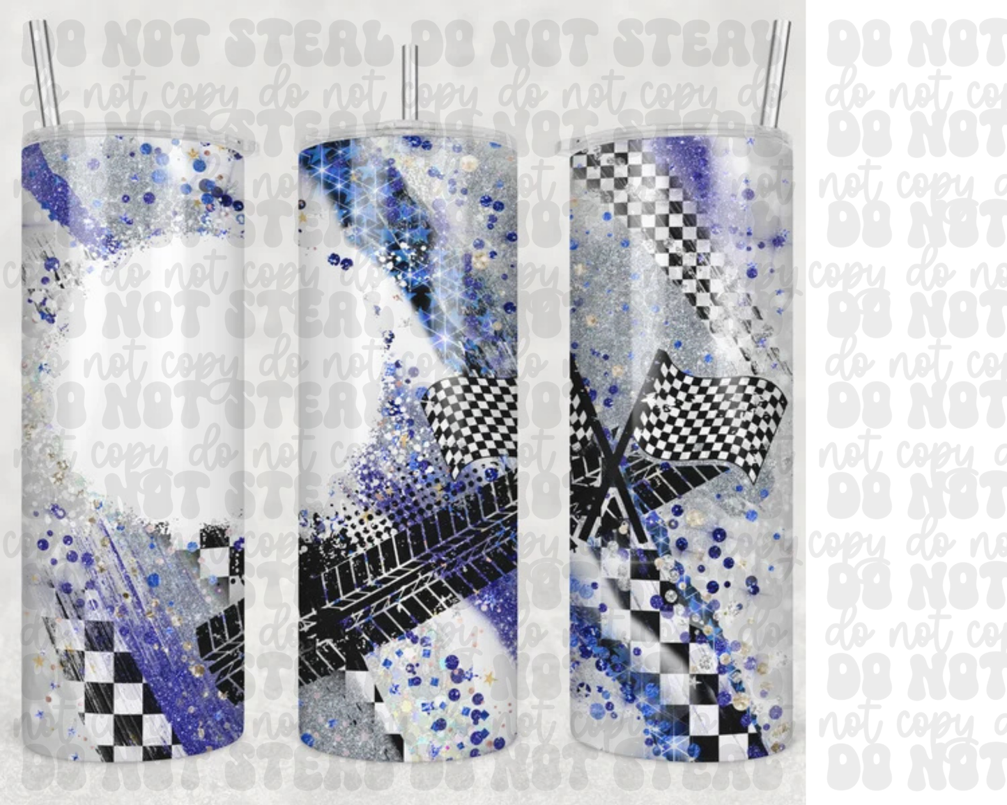 20oz Blue Moto Tumbler