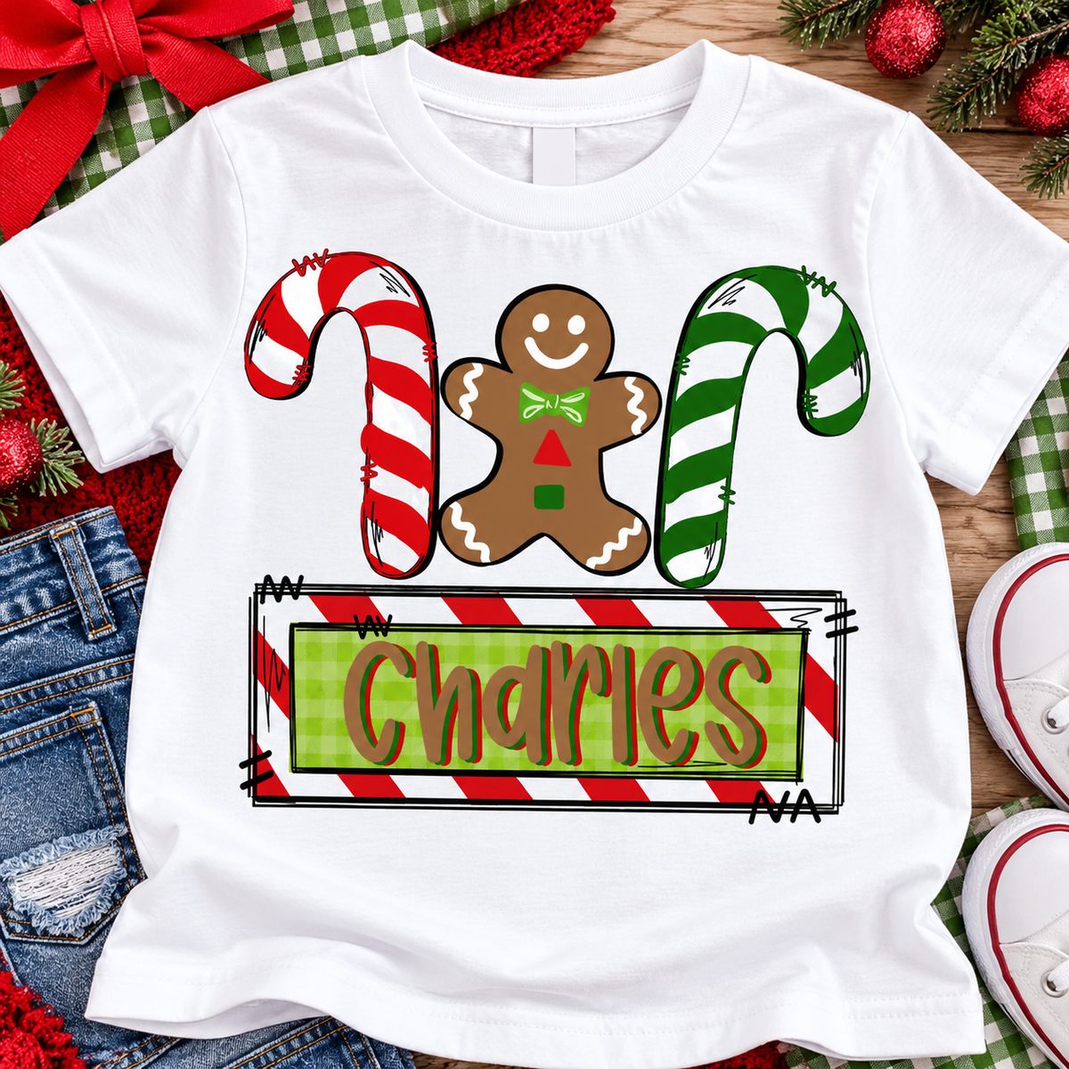 Festive Gingerbread Holidy Tee