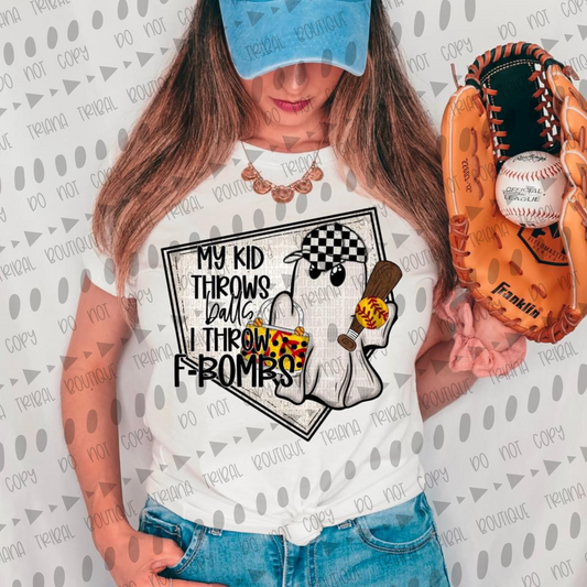 Softball Throw F-Bombs TShirt