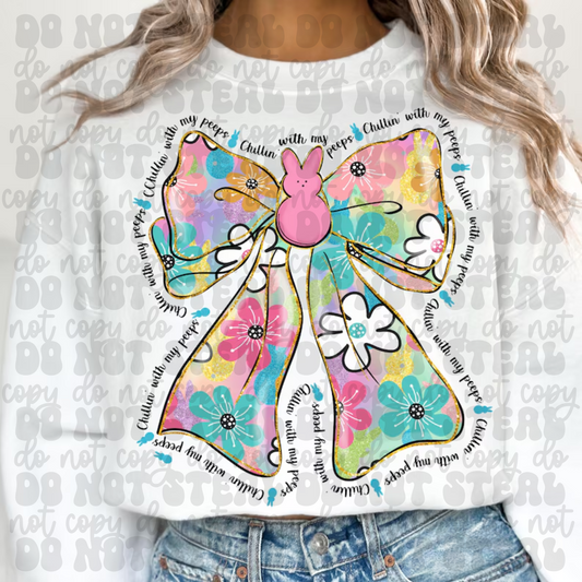 Peep Floral Bow TShirt
