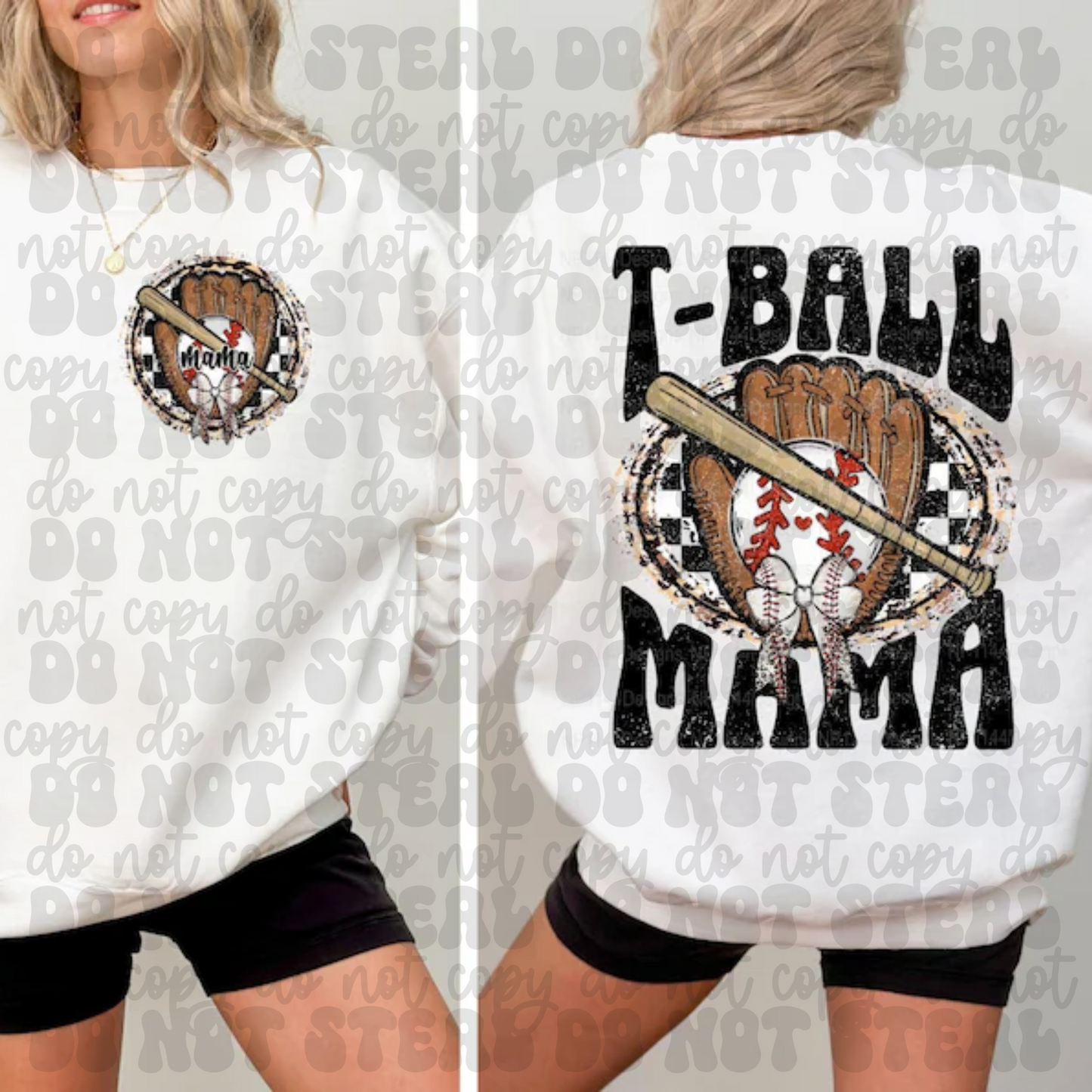 Glove & Bat TBall Mama TShirt