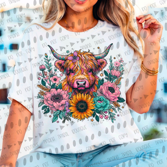 Floral Highland TShirt