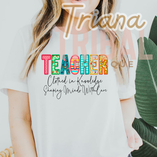 Teacher Clothed in Knowledge TShirt