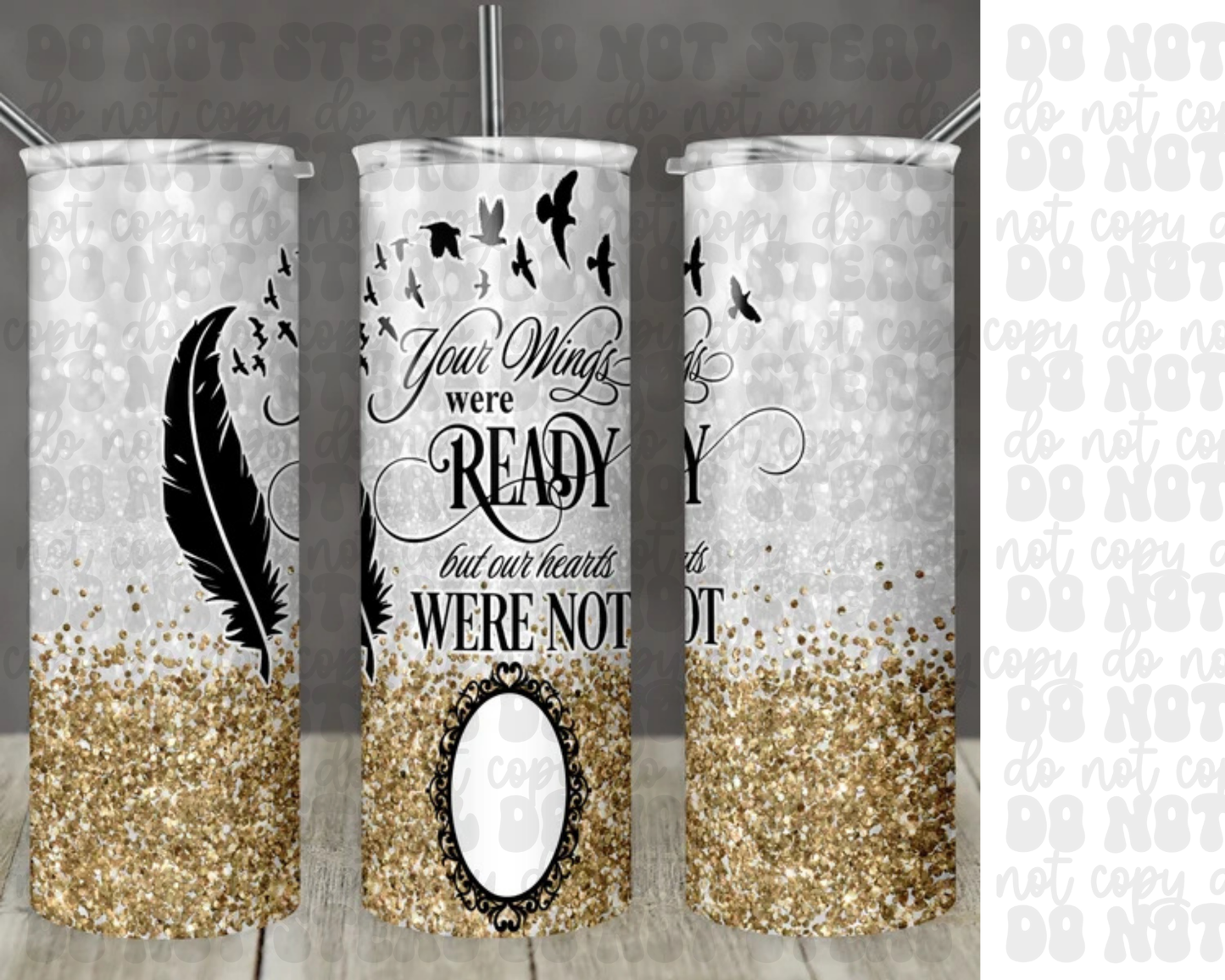 20oz Gold Wings Were Ready Tumbler