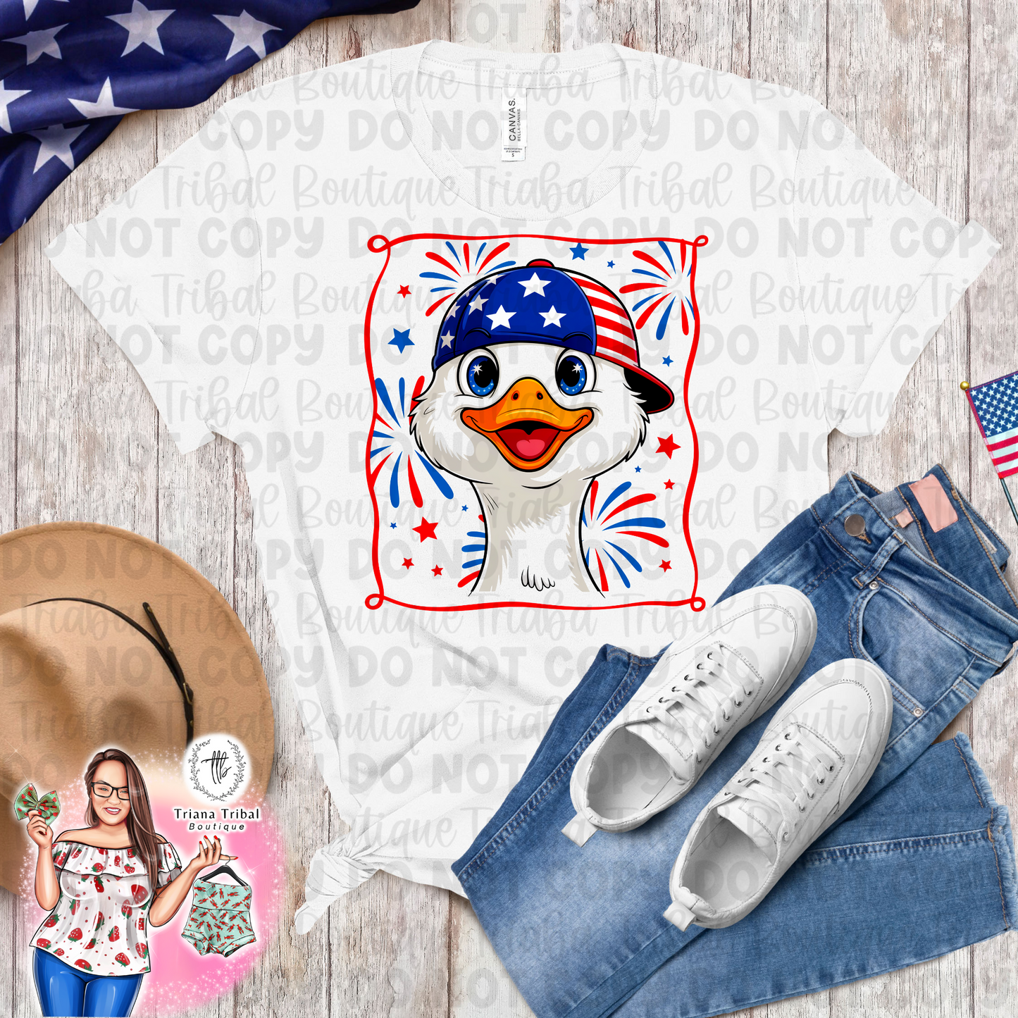 Boy Goose Fireworks TShirt