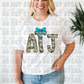 Camo Initials with Bow TShirt
