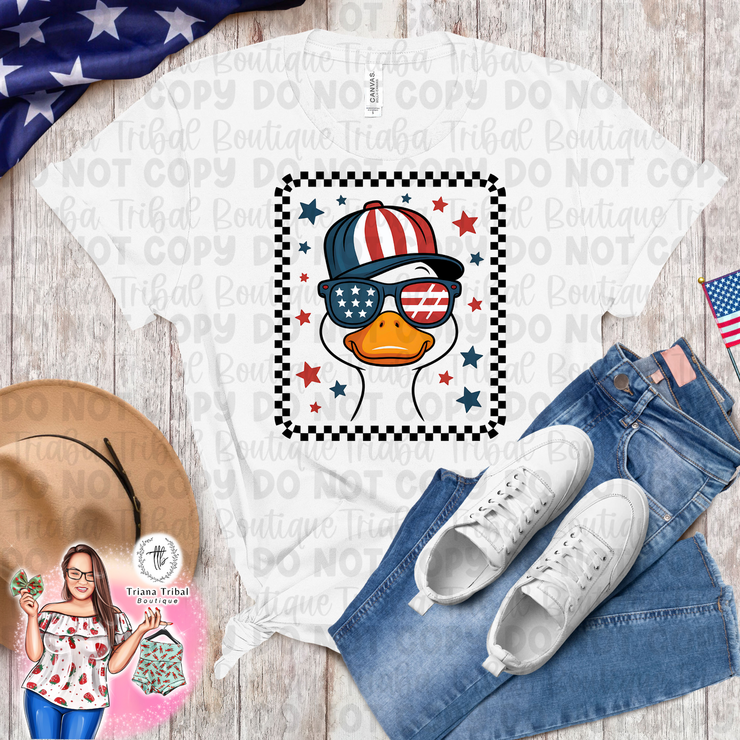 4th Boy Goose with Glasses TShirt