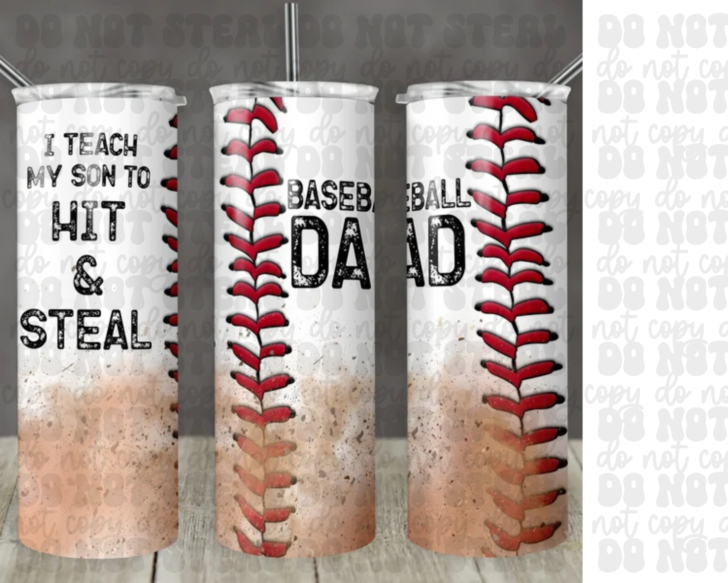 20oz Baseball Dad Tumbler