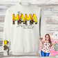 Softball Mama Heart on her Sleeve Tshirt