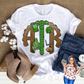 Green Football Monogram TShirt