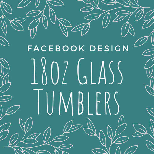 Facebook 18oz Glass Tumblers