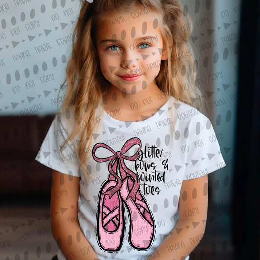 Glitter, Bow, & Pointed Toes TShirt