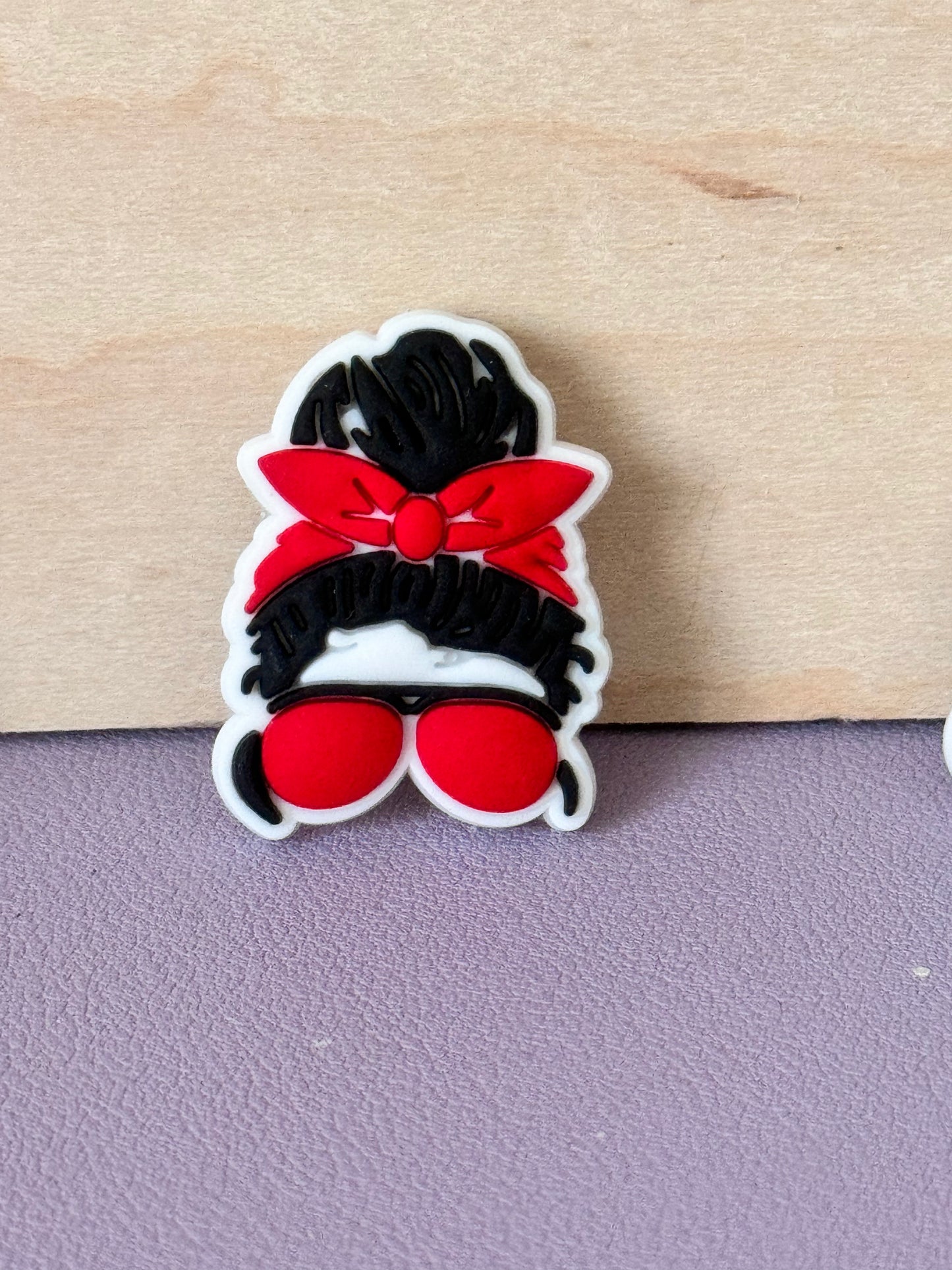 Red Mom Bun
